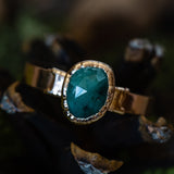 Faceted Emerald Ring