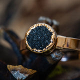 Black Druzy Ring