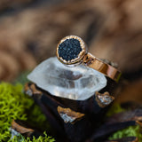 Black Druzy Ring