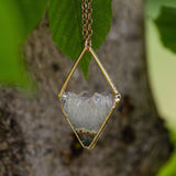 Amethyst Stalactite Triangle Necklace