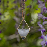 Amethyst Stalactite Triangle Necklace