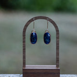 Rose Cut Sapphire Earrings