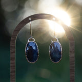Rose Cut Sapphire Earrings