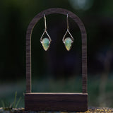 Rose Cut Chrysoprase Earrings