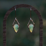 Rose Cut Chrysoprase Earrings