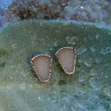 Quartz Druzy Post Earrings