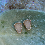 Quartz Druzy Post Earrings
