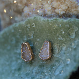 Quartz Druzy Post Earrings