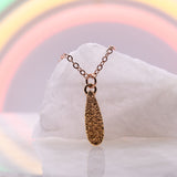Rose Gold Druzy Teardrop Necklace