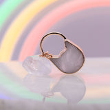 Quartz Kitty Round Top Necklace