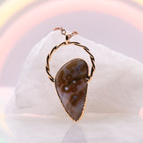 Ocean Jasper Twisted Round Top Necklace