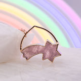 Large Rose Quartz Shooting Star Necklace