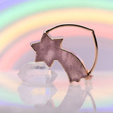 Large Rose Quartz Shooting Star Necklace