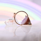 Amethyst Stalactite Triangle Necklace