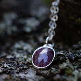 Rose Cut Ruby Necklace