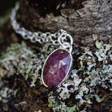 Rose Cut Ruby Necklace