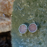Quartz Druzy Post Earrings