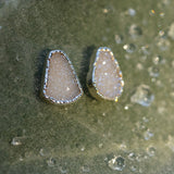 Quartz Druzy Post Earrings