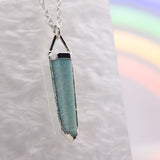 Amazonite Faceted Point Necklace