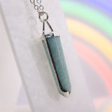 Amazonite Faceted Point Necklace