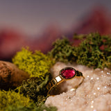 Faceted Garnet Ring