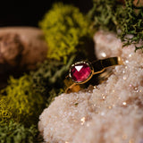 Faceted Garnet Ring