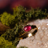 Faceted Garnet Ring