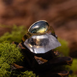 Labradorite Teardrop Ring