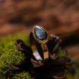 Labradorite Teardrop Ring