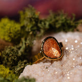 Faceted Sunstone Ring