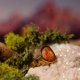 Faceted Sunstone Ring