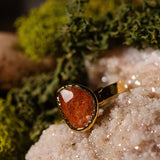 Faceted Sunstone Ring