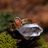 Faceted Sunstone Ring