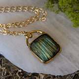 Labradorite Rectangle Necklace