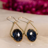 Rose Cut Sapphire Earrings