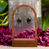 Rose Cut Sapphire Earrings