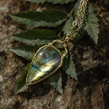 Labradorite Inverted Teardrop Necklace