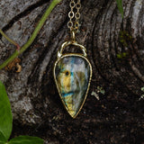 Labradorite Inverted Teardrop Necklace