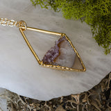 Amethyst Stalactite Triangle Necklace