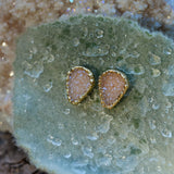 Quartz Druzy Post Earrings