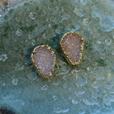 Quartz Druzy Post Earrings