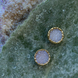 Quartz Druzy Post Earrings