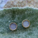 Quartz Druzy Post Earrings