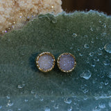 Quartz Druzy Post Earrings