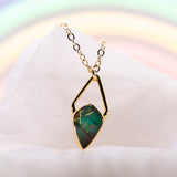 Aura Opal Kite w/ Gold Confetti Necklace