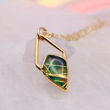 Aura Opal Kite w/ Gold Confetti Necklace