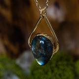 Labradorite Inverted Teardrop Necklace