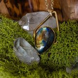 Labradorite Inverted Teardrop Necklace