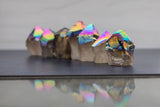 Titanium Aura Quartz Half Polish Point