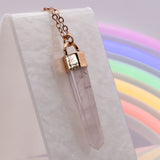 Faceted Rose Quartz Point Necklace